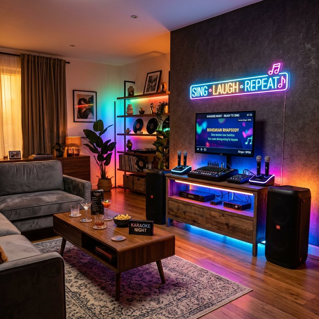 Best Karaoke Machine for Adults and Parties 2026 - The best karaoke machine for adults setup in an empty modern living room