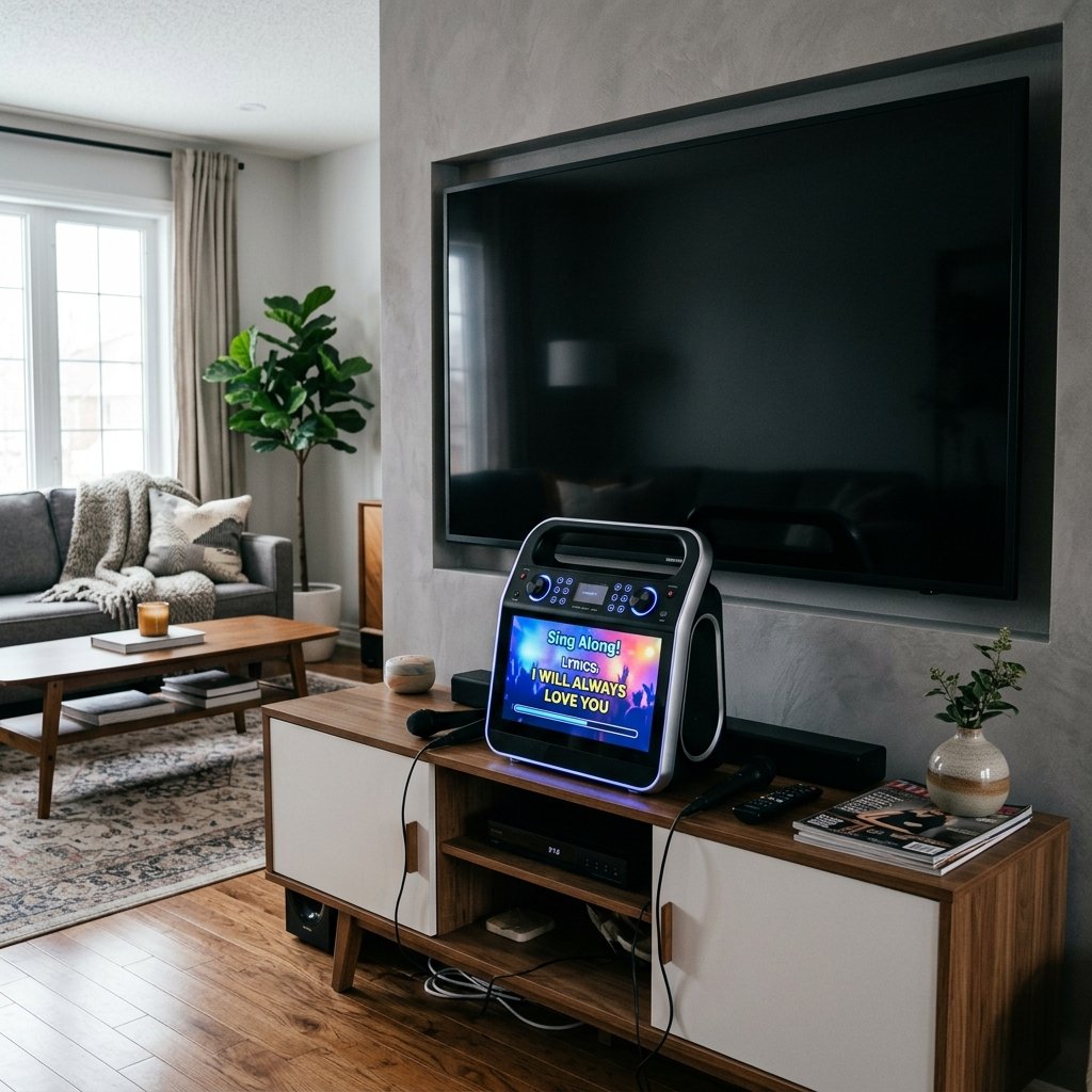 The best karaoke machine with screen displaying lyrics