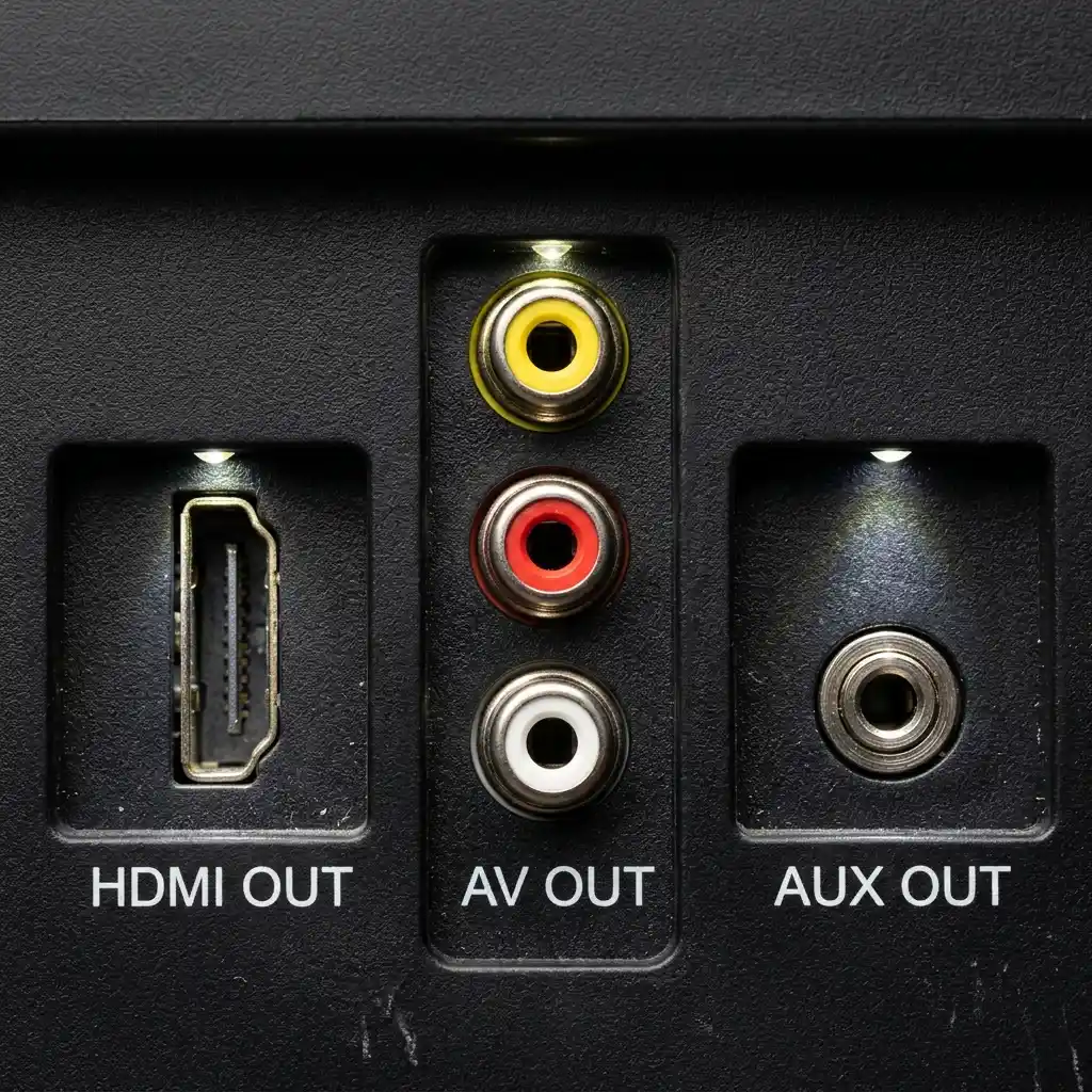 Karaoke machine TV ports
